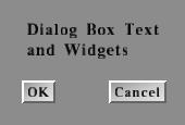 View of example puDialogBox widget group