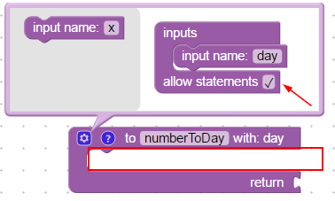 Create function from blocks with return value